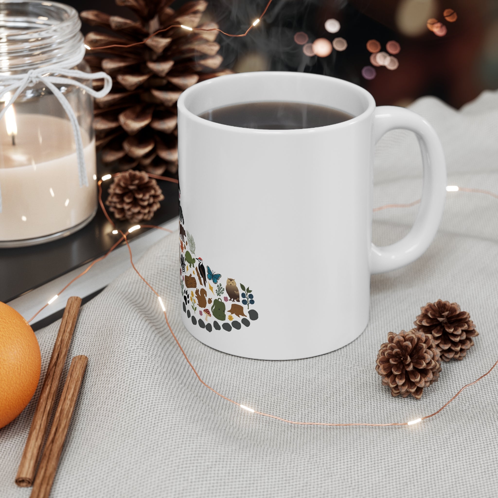 Hiking Boot Motif Ceramic Mug – 11 oz