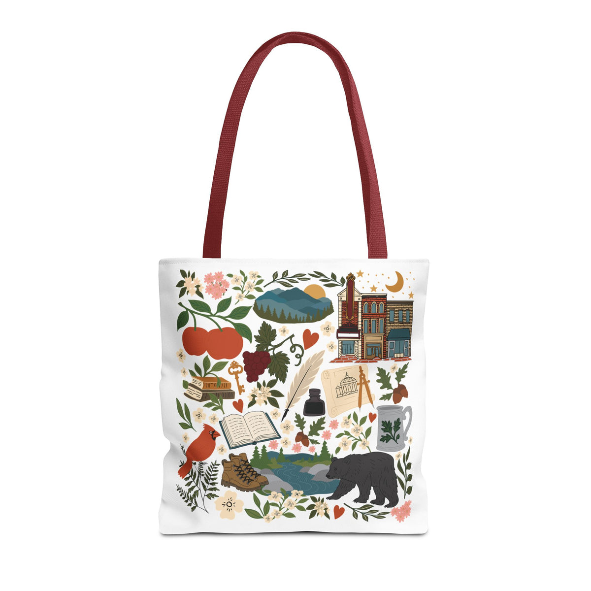 Charlottesville, Virginia Illustrated Tote Bag
