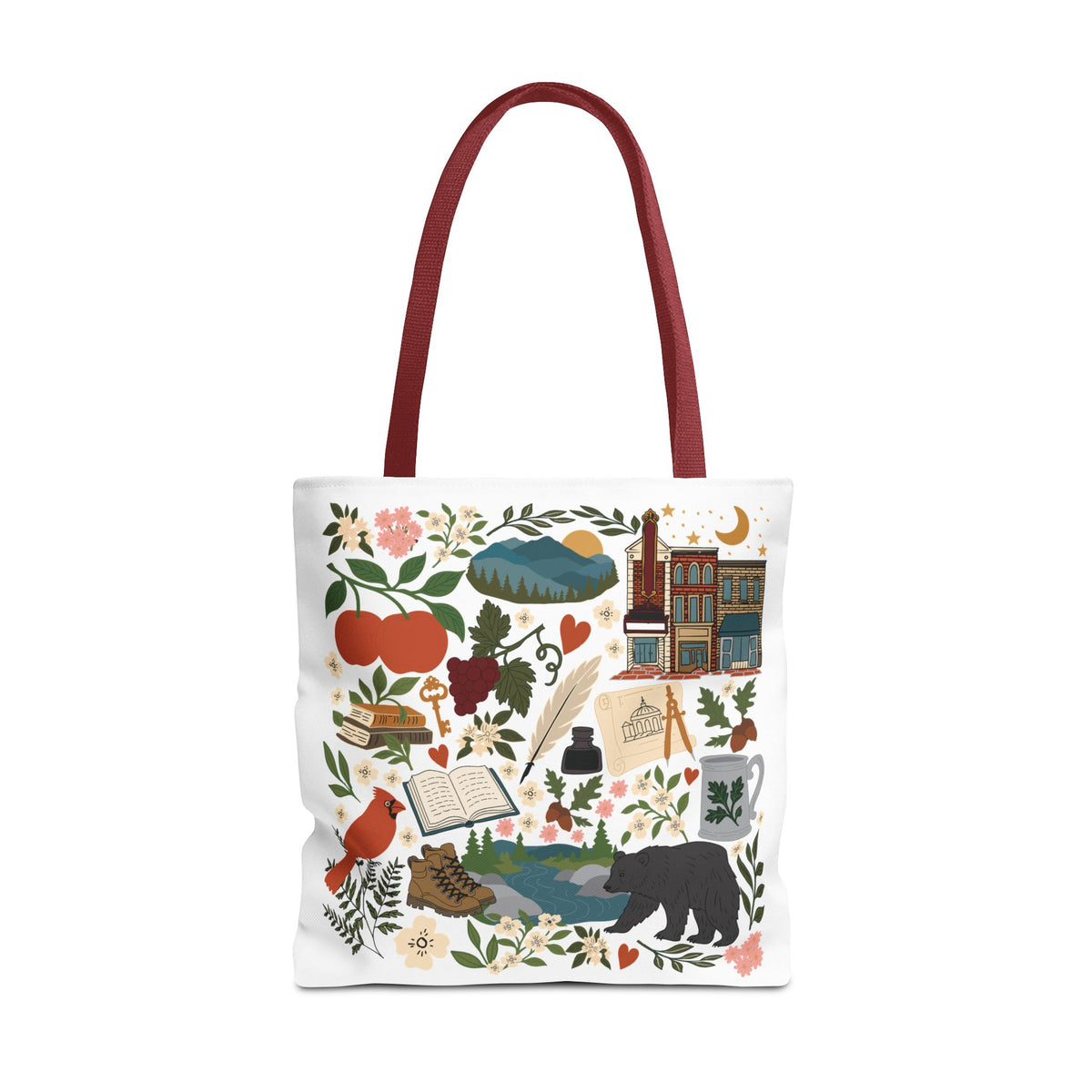 Charlottesville, Virginia Illustrated Tote Bag