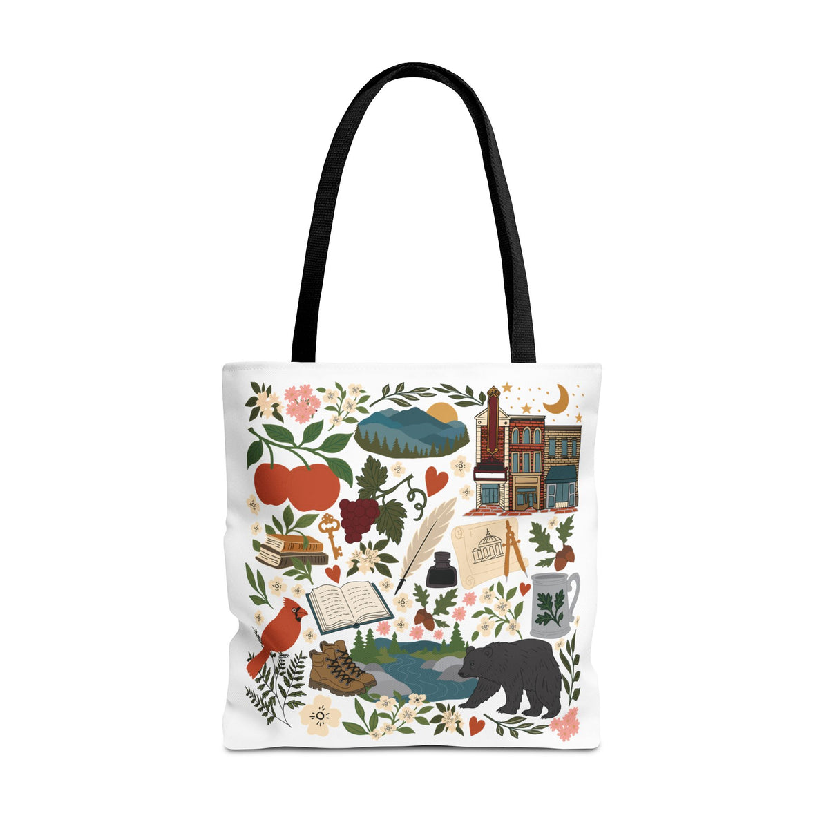 Charlottesville, Virginia Illustrated Tote Bag