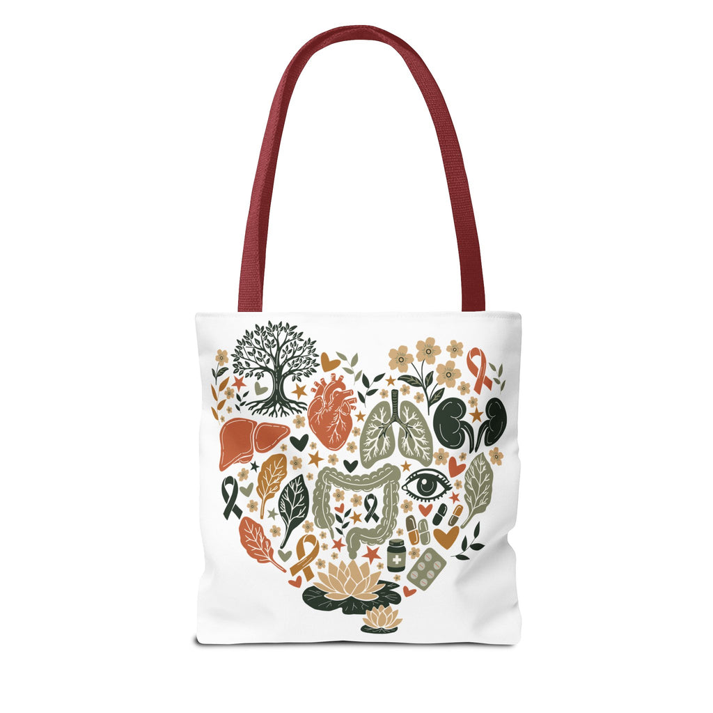 Organ Donation Awareness Tote Bag | Hope & Healing Floral Carryall (Copy)