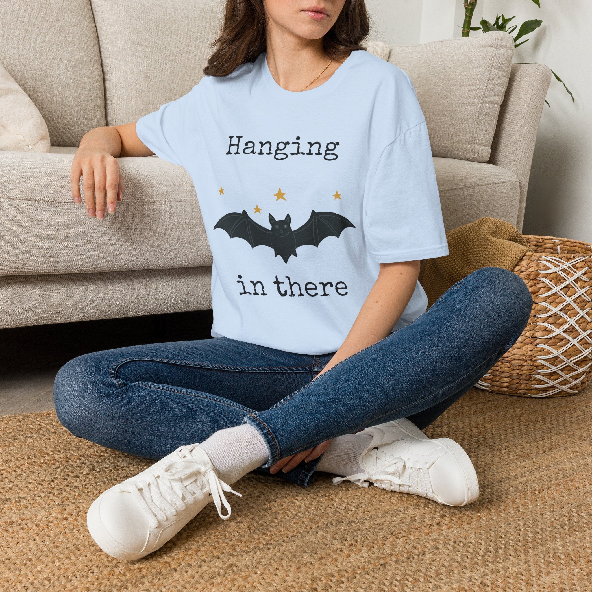 Hanging In There Bat T-Shirt – Wild Ridge Studio