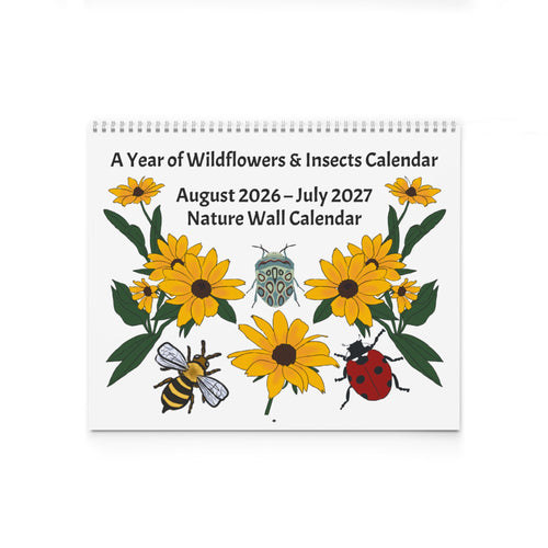 A Year of Wildflowers and Insects Calendar | August 2026–July 2027 Nature Wall Calendar