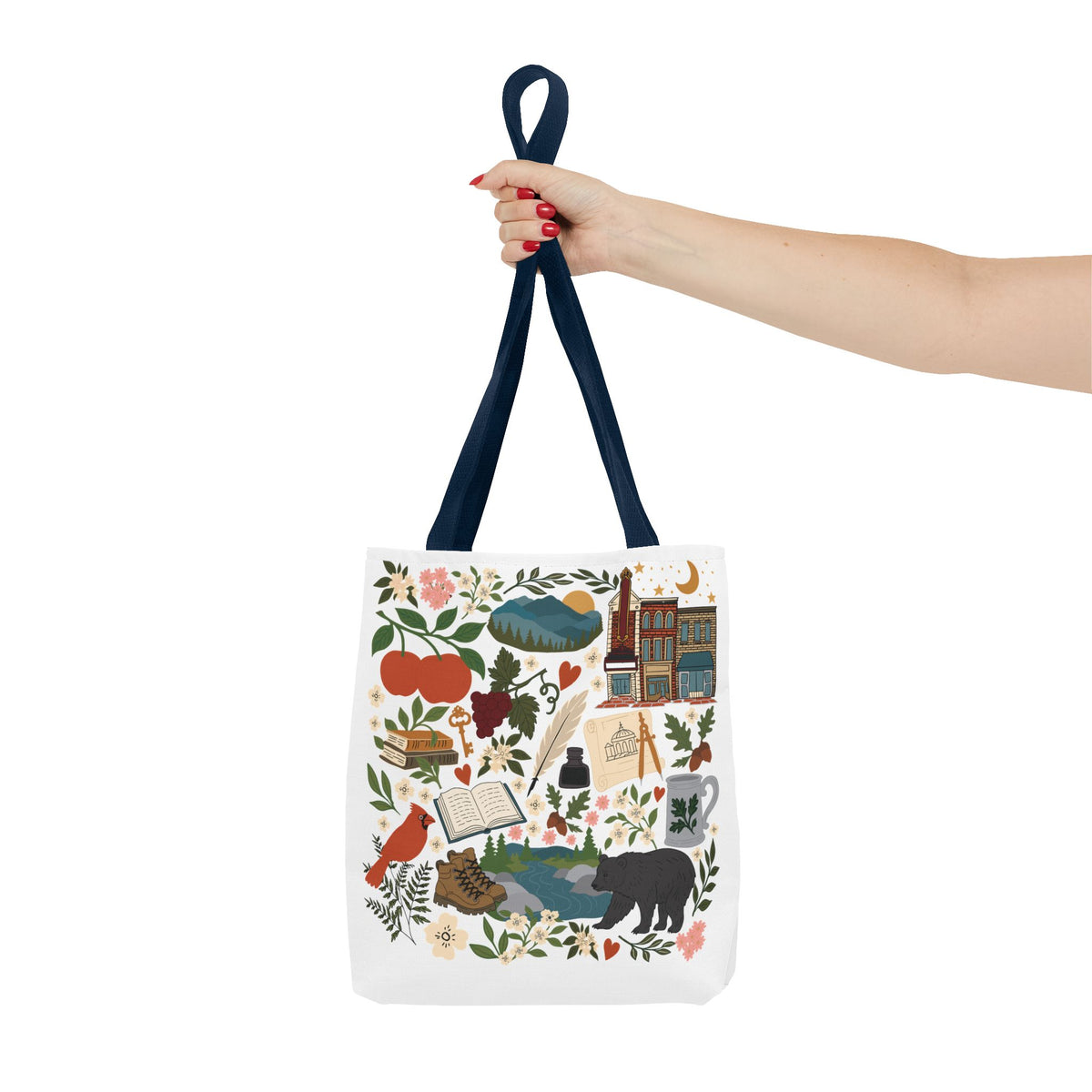 Charlottesville, Virginia Illustrated Tote Bag