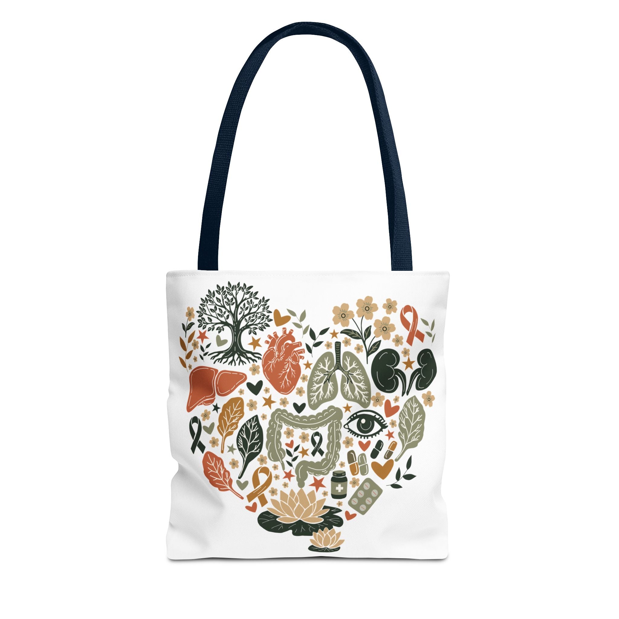 Organ Donation Awareness Tote Bag | Hope & Healing Floral Carryall (Copy)