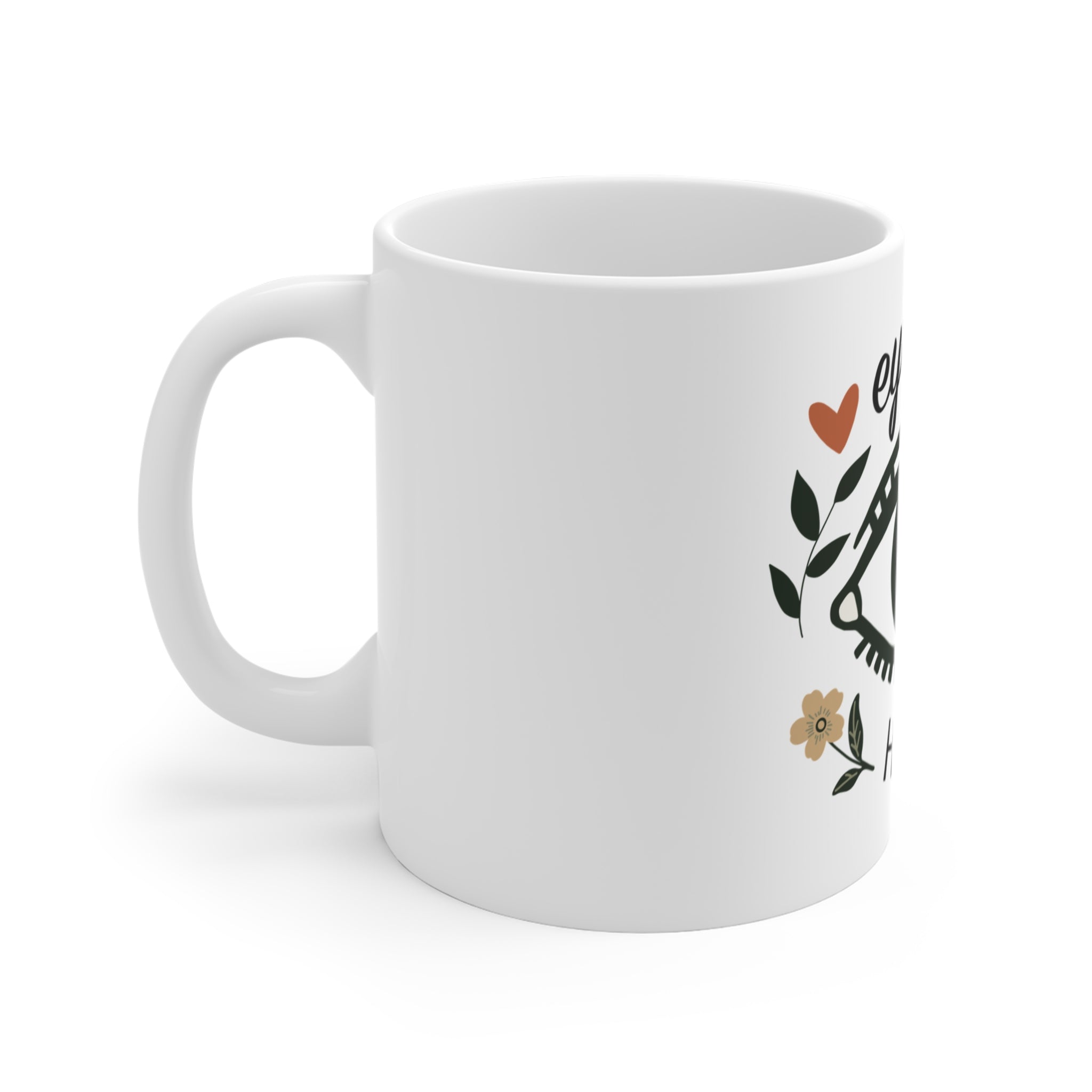 Eye See Hope Mug, Inspirational Eye Coffee Cup, Positive Affirmation Mug, Floral Wellness Gift, Mindfulness Ceramic Mug, Encouragement Gift
