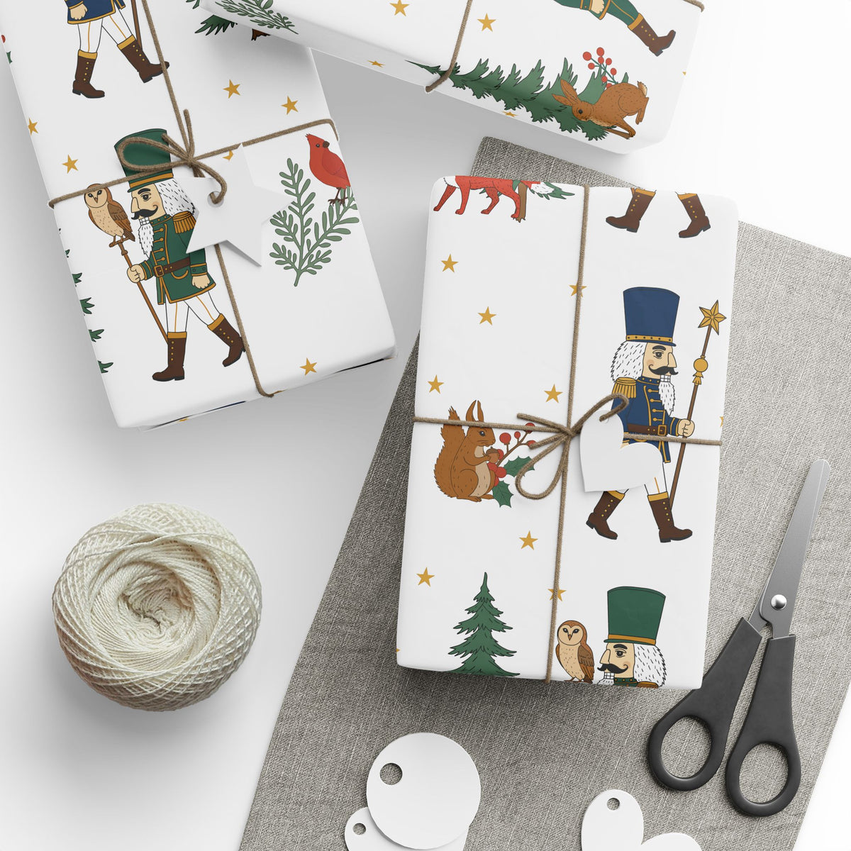 Nutcracker Woodland Parade Wrapping Paper | Whimsical Christmas Gift Wrap
