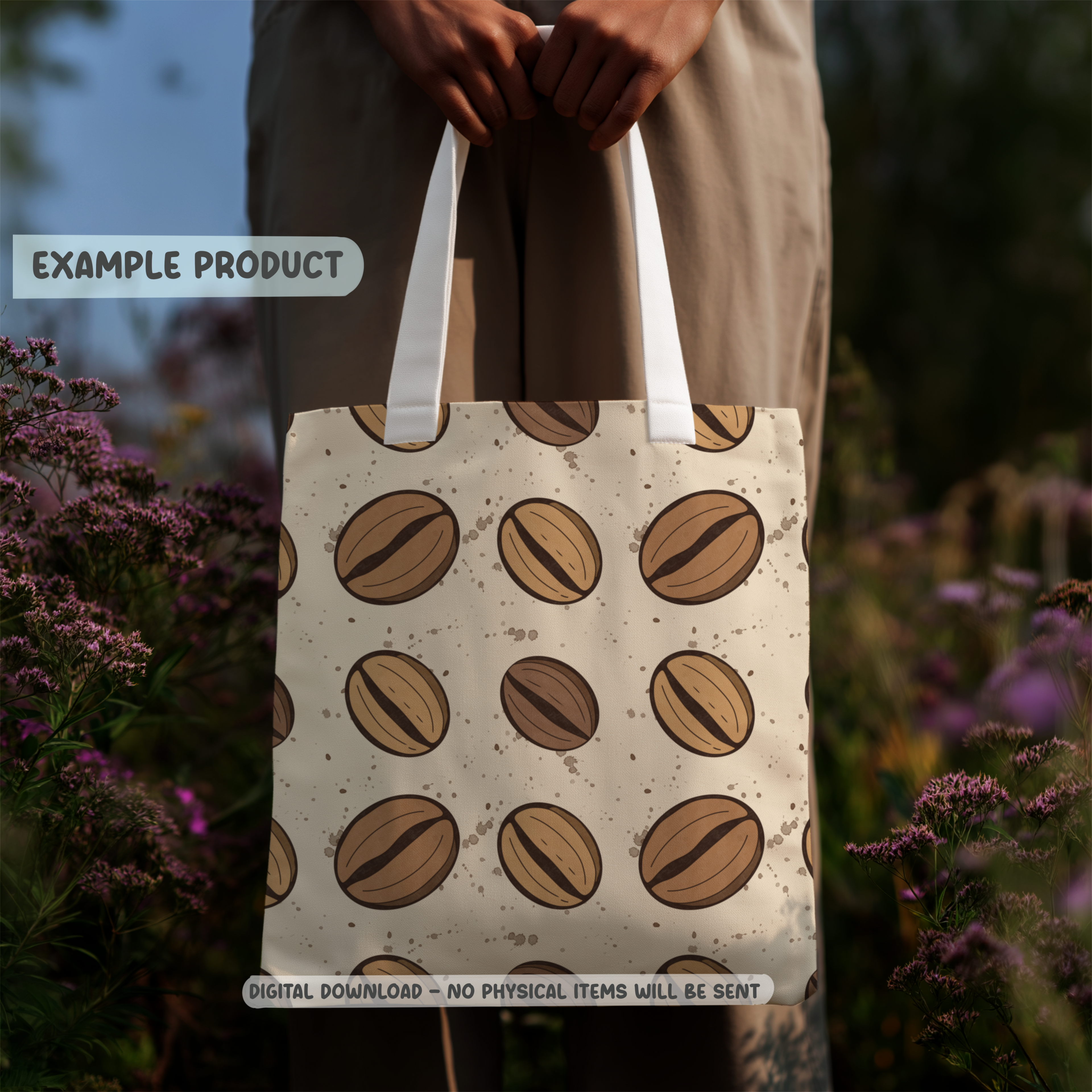 Coffee Bean Seamless Pattern