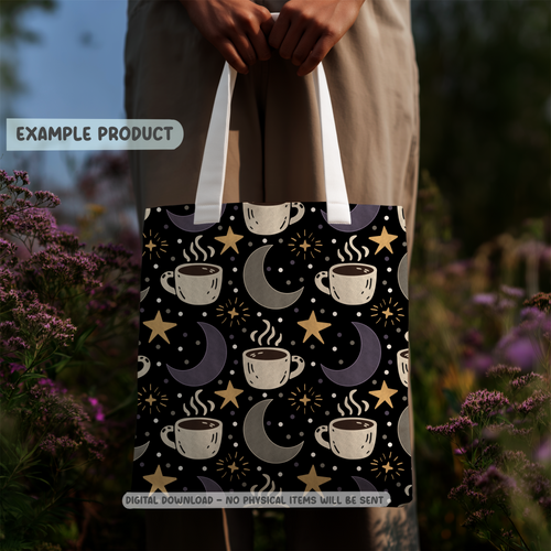 Celestial Coffee Seamless Pattern