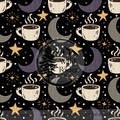 Celestial Coffee Seamless Pattern