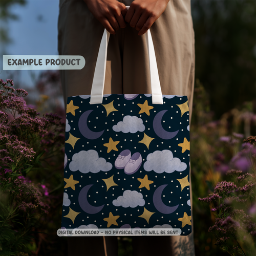 Celestial Bedtime Seamless Pattern