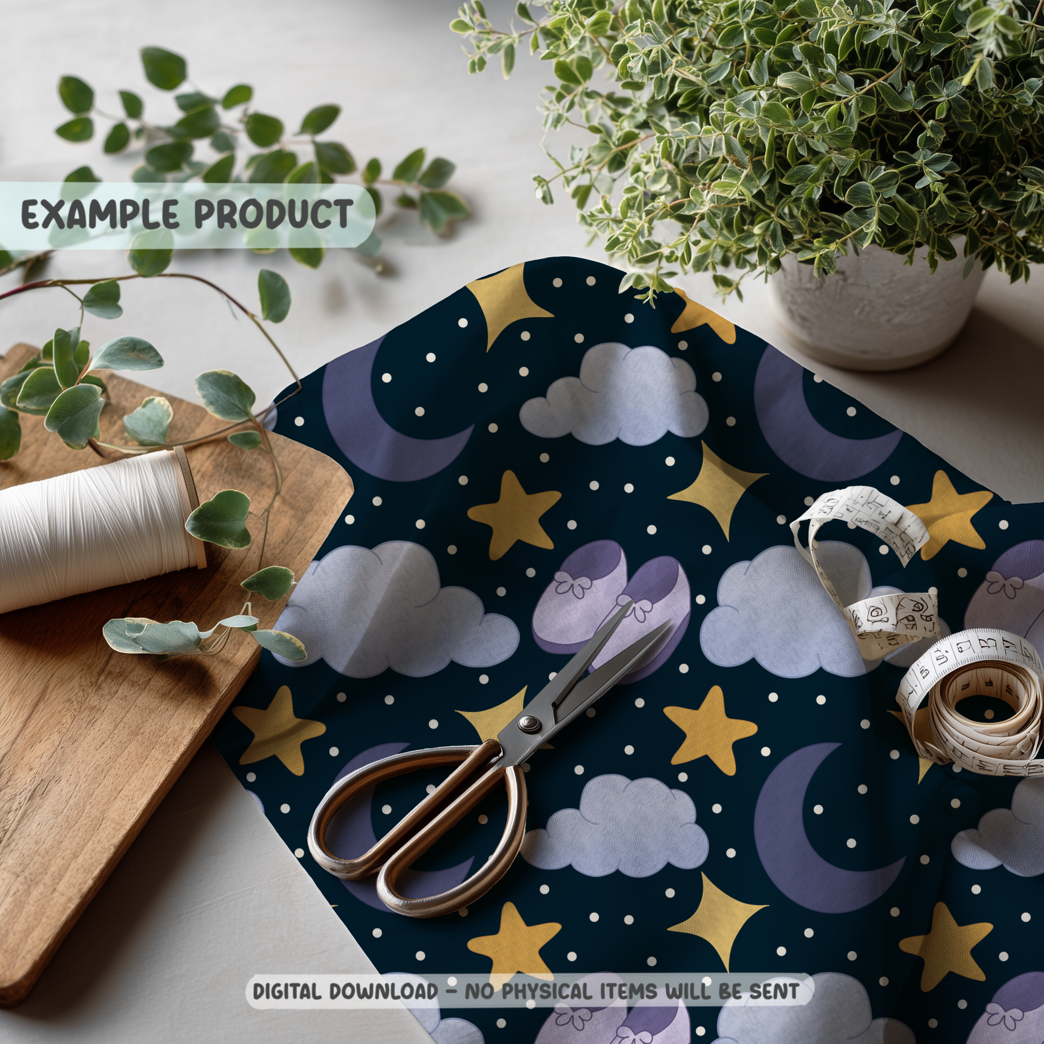 Celestial Bedtime Seamless Pattern