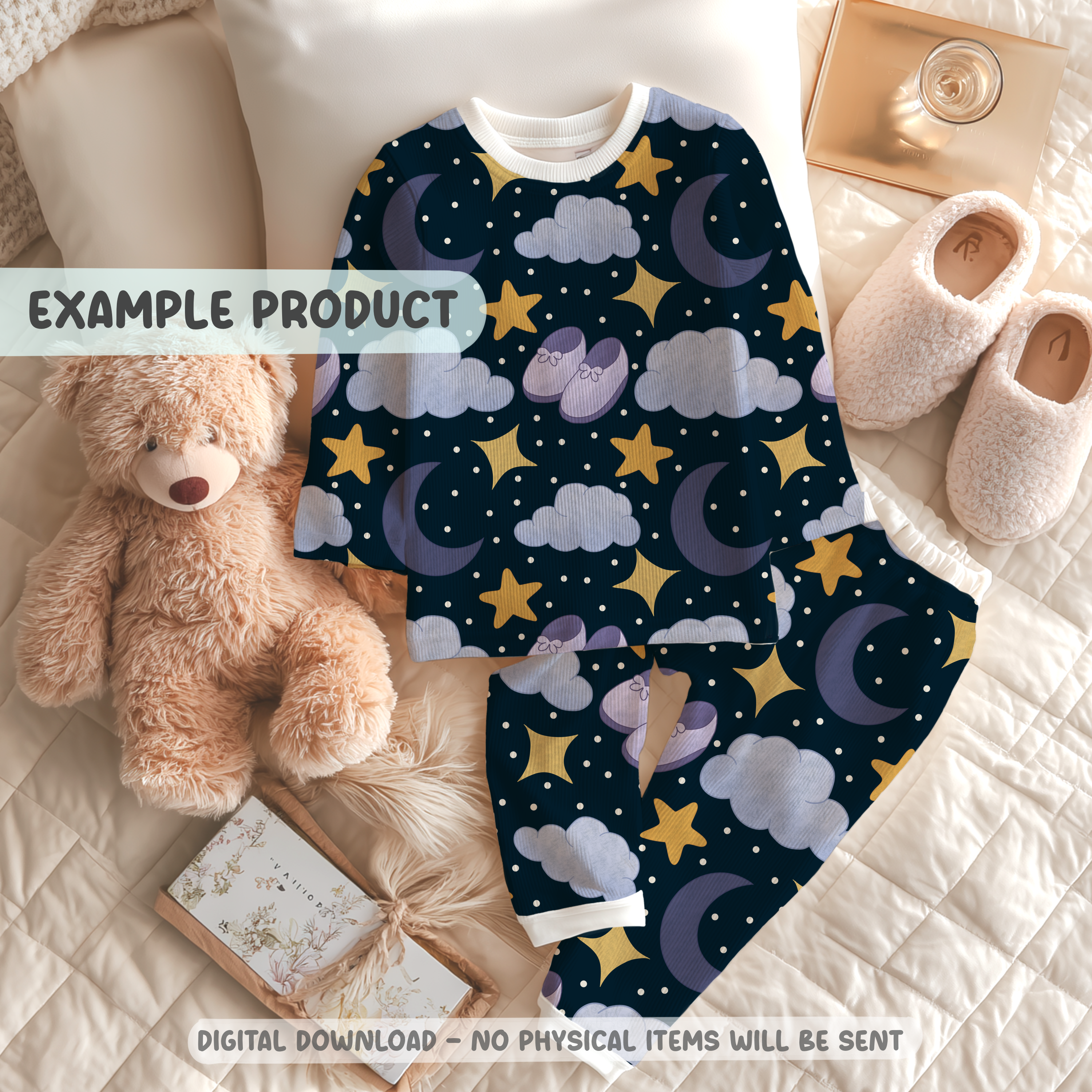 Celestial Bedtime Seamless Pattern
