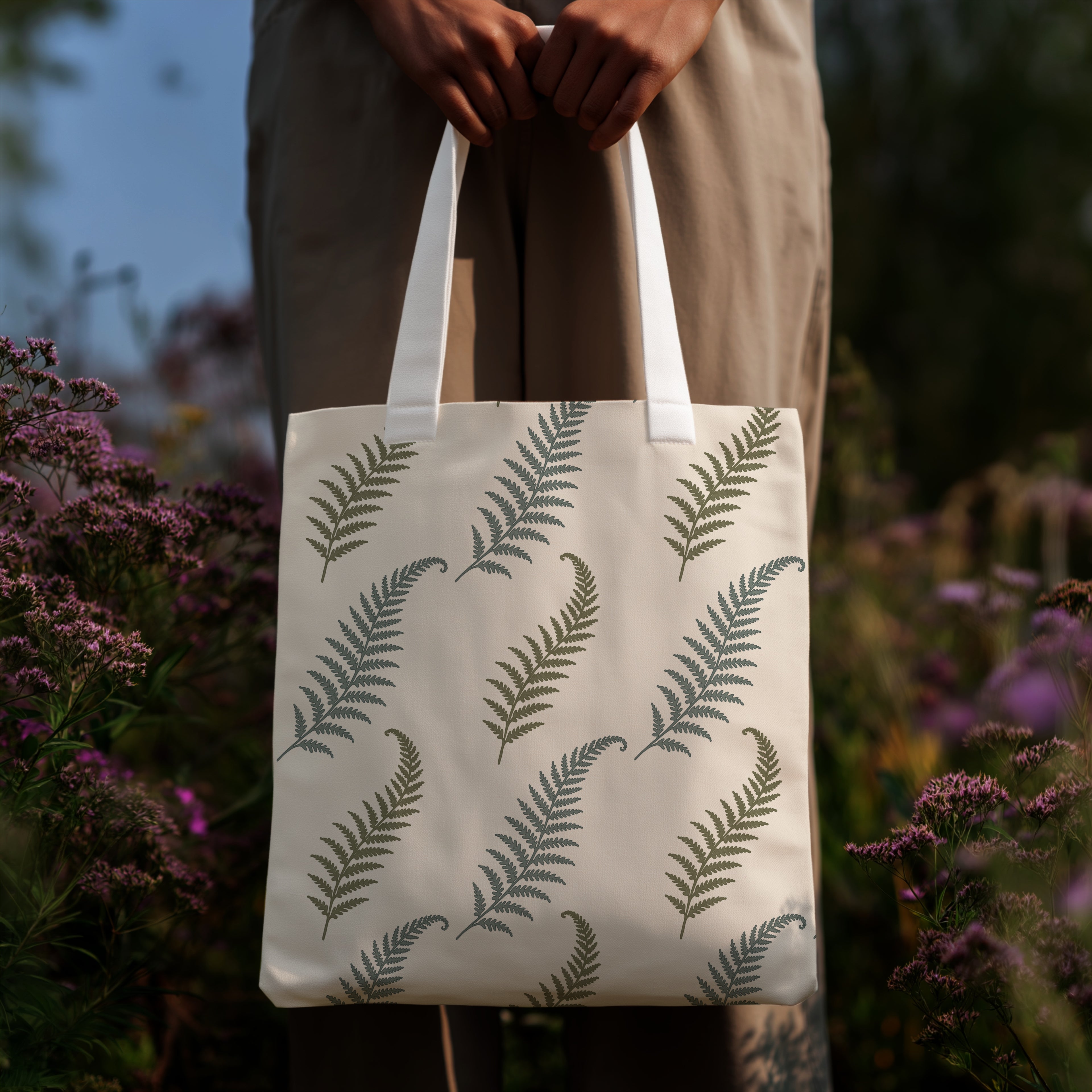 Minimalist Fern Seamless Pattern