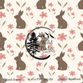 Bunny & Floral Seamless Pattern