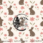 Bunny & Floral Seamless Pattern