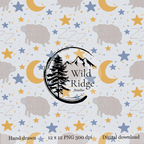 Sleepy Sheep Seamless Pattern