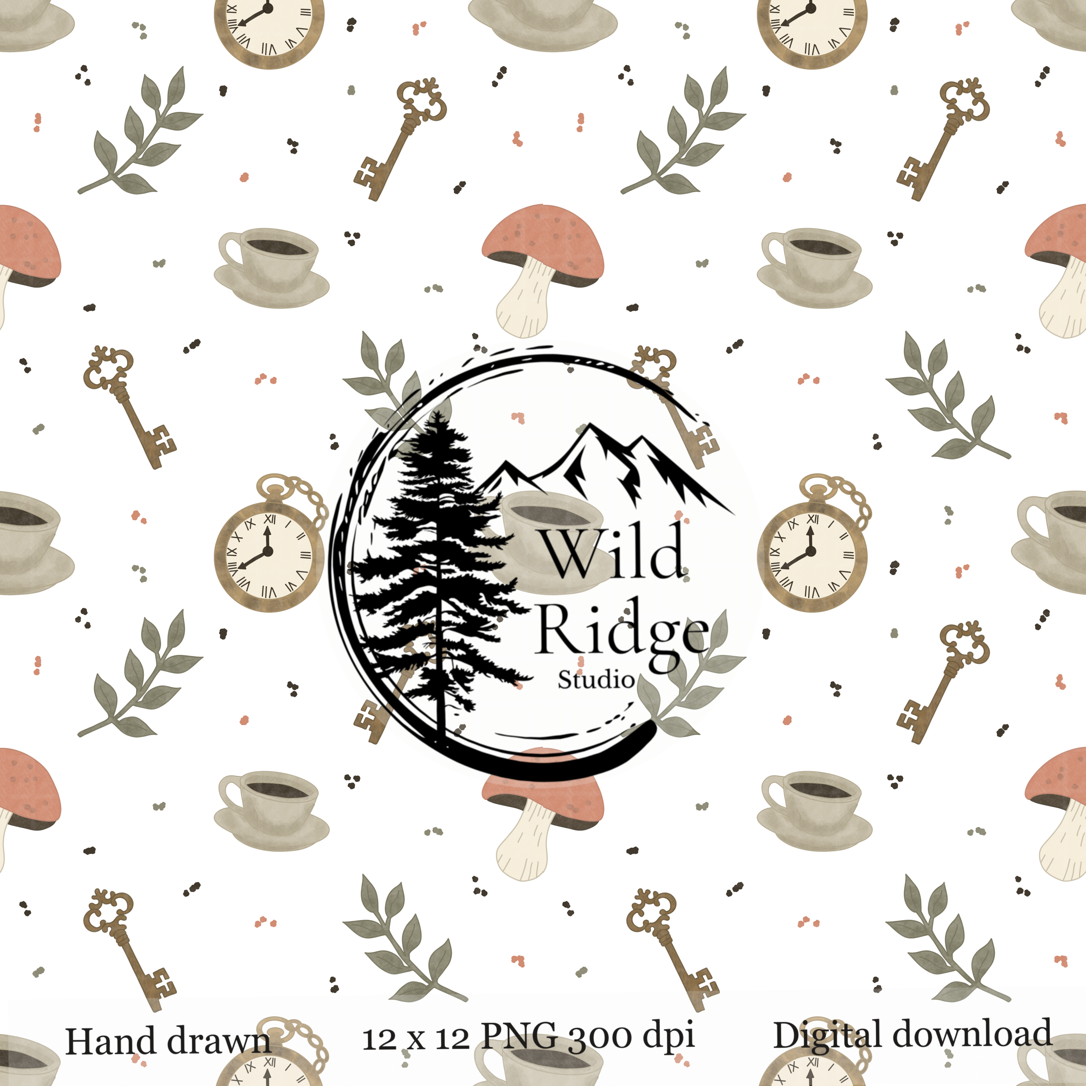 Tea Party Seamless Pattern