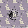 Bunny Moon Seamless Pattern