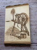 Spinning Gold – Hand-Burned Pyrography Wall Art image 0