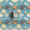 Blue Vintage Teacup Seamless Pattern