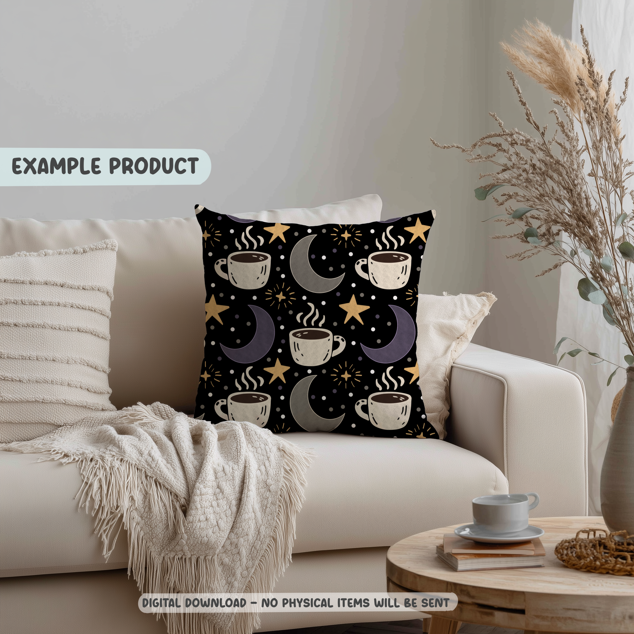 Celestial Coffee Seamless Pattern