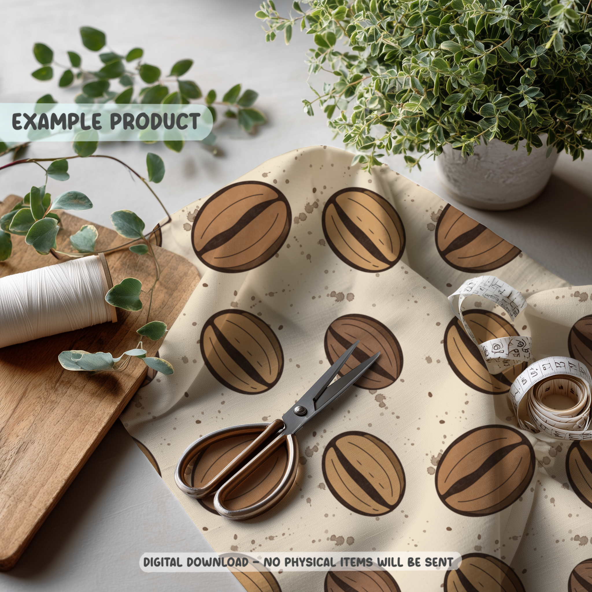Coffee Bean Seamless Pattern
