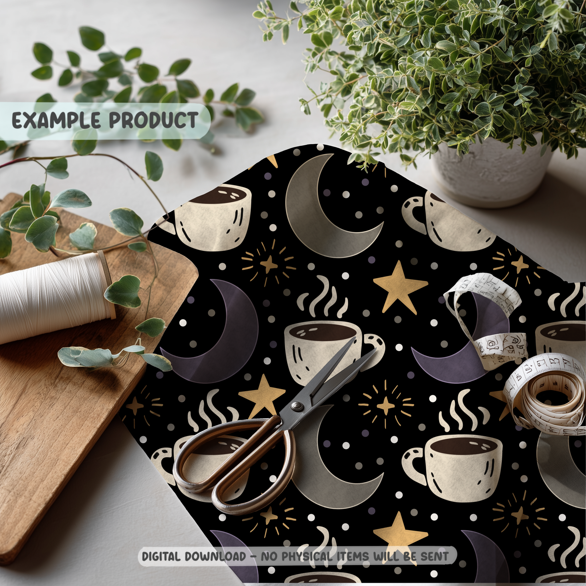 Celestial Coffee Seamless Pattern