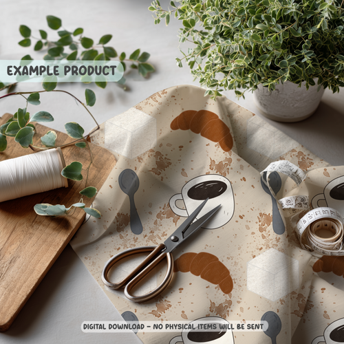 Breakfast Coffee Seamless Pattern