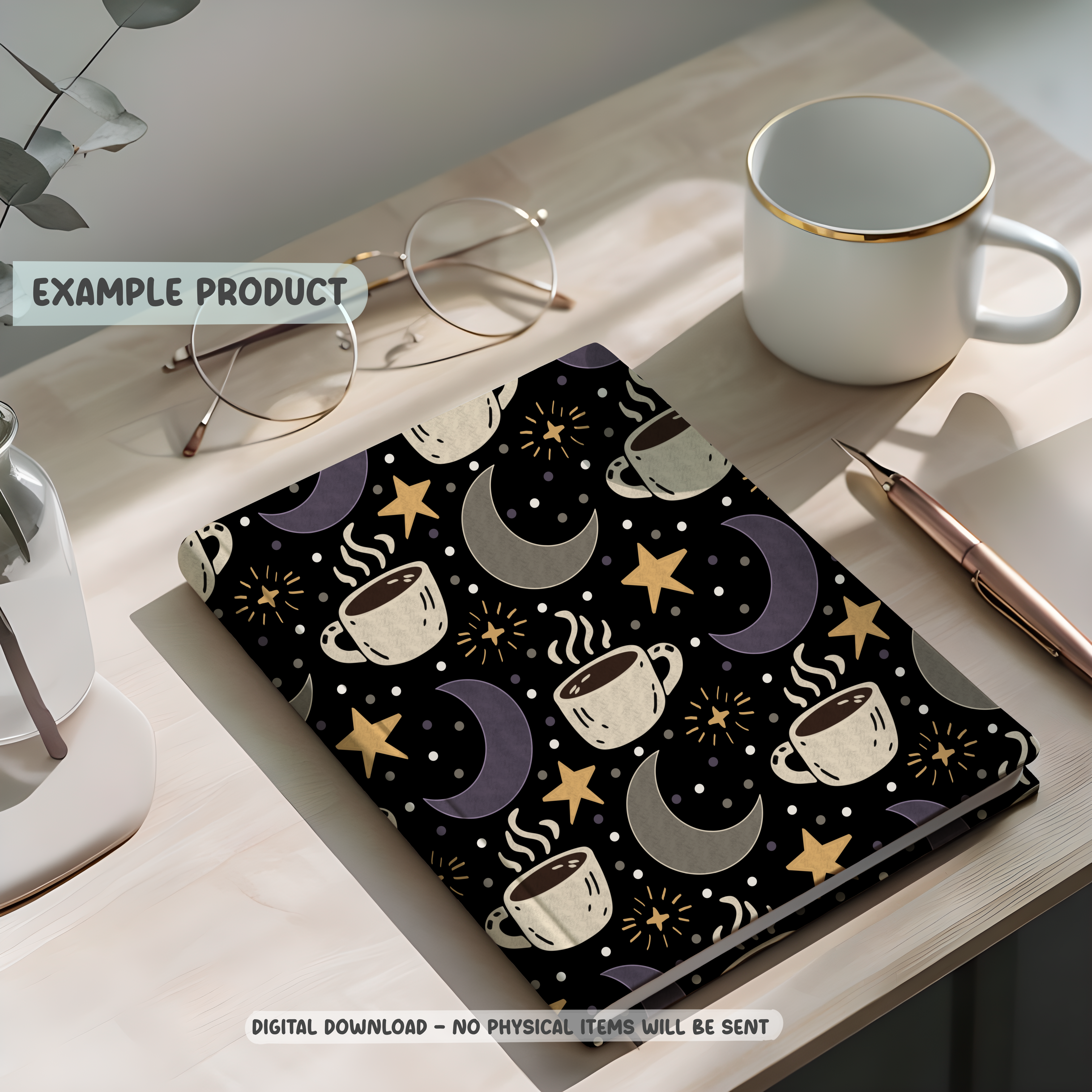 Celestial Coffee Seamless Pattern