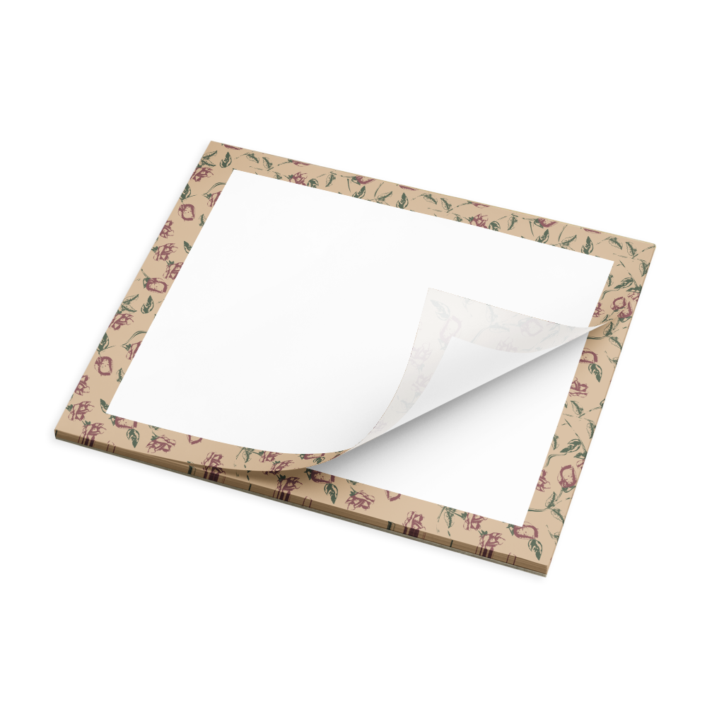 Vintage Rose Floral Notepad | Tear-Away List & Planning Pad