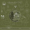 October Oddities: 21 Hand-Drawn Halloween Procreate Stamp Brushes