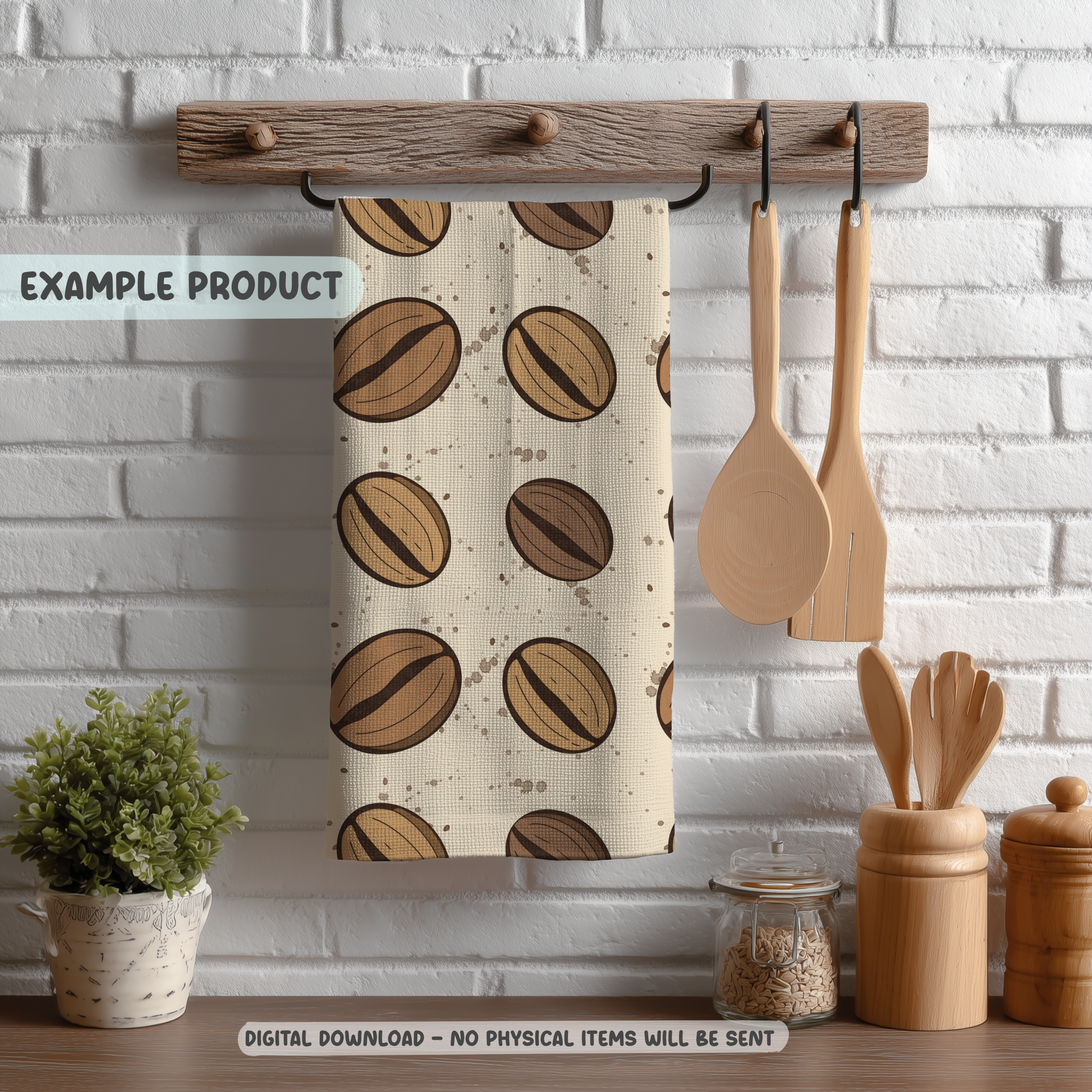 Coffee Bean Seamless Pattern