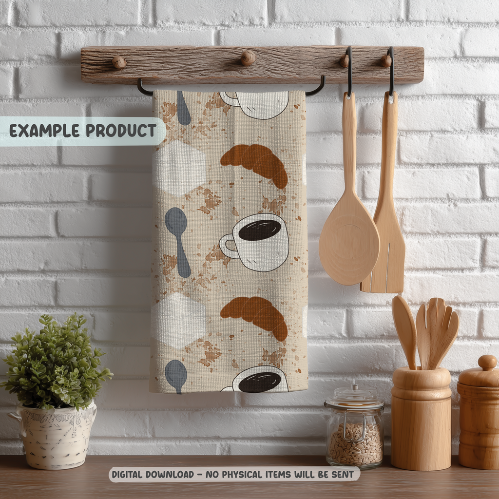 Breakfast Coffee Seamless Pattern