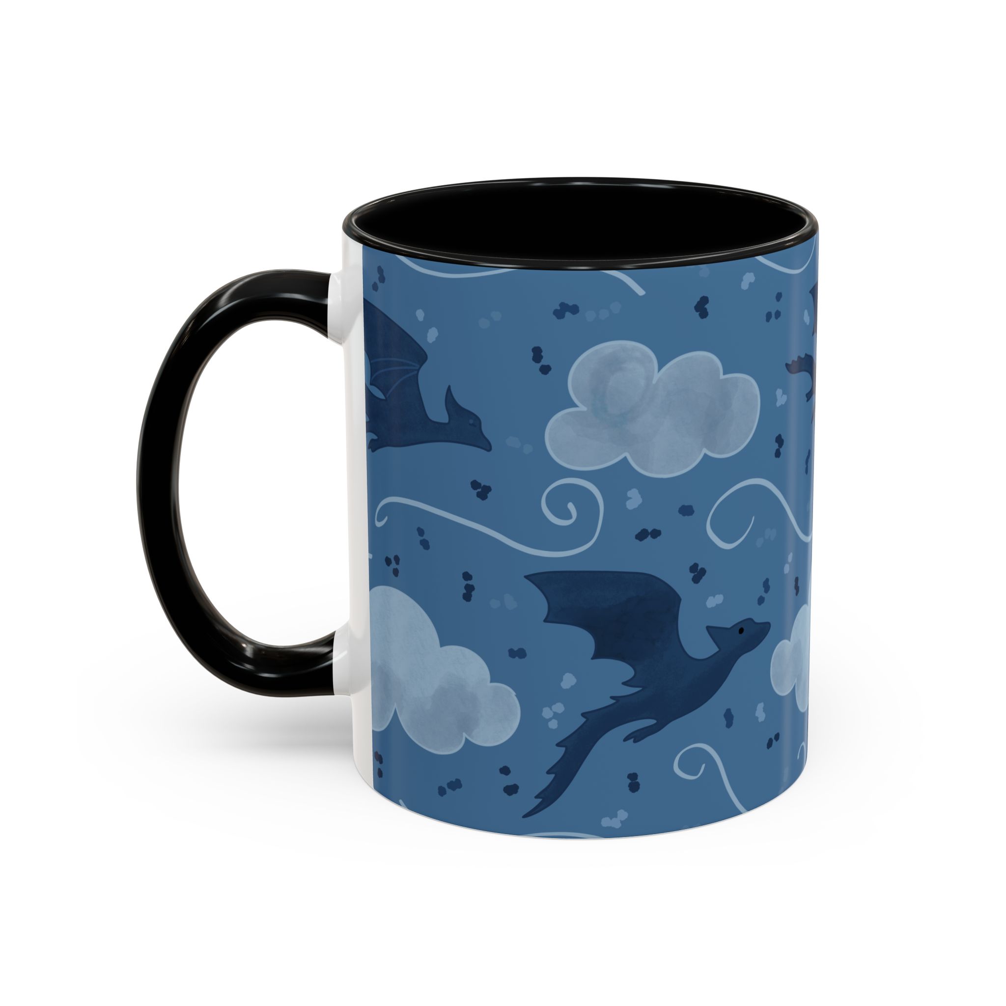 Stormflight Dragon Accent Mug – Fantasy Sky Coffee Cup (11oz / 15oz) - Image 2