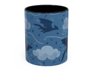 Stormflight Dragon Accent Mug – Fantasy Sky Coffee Cup (11oz / 15oz)