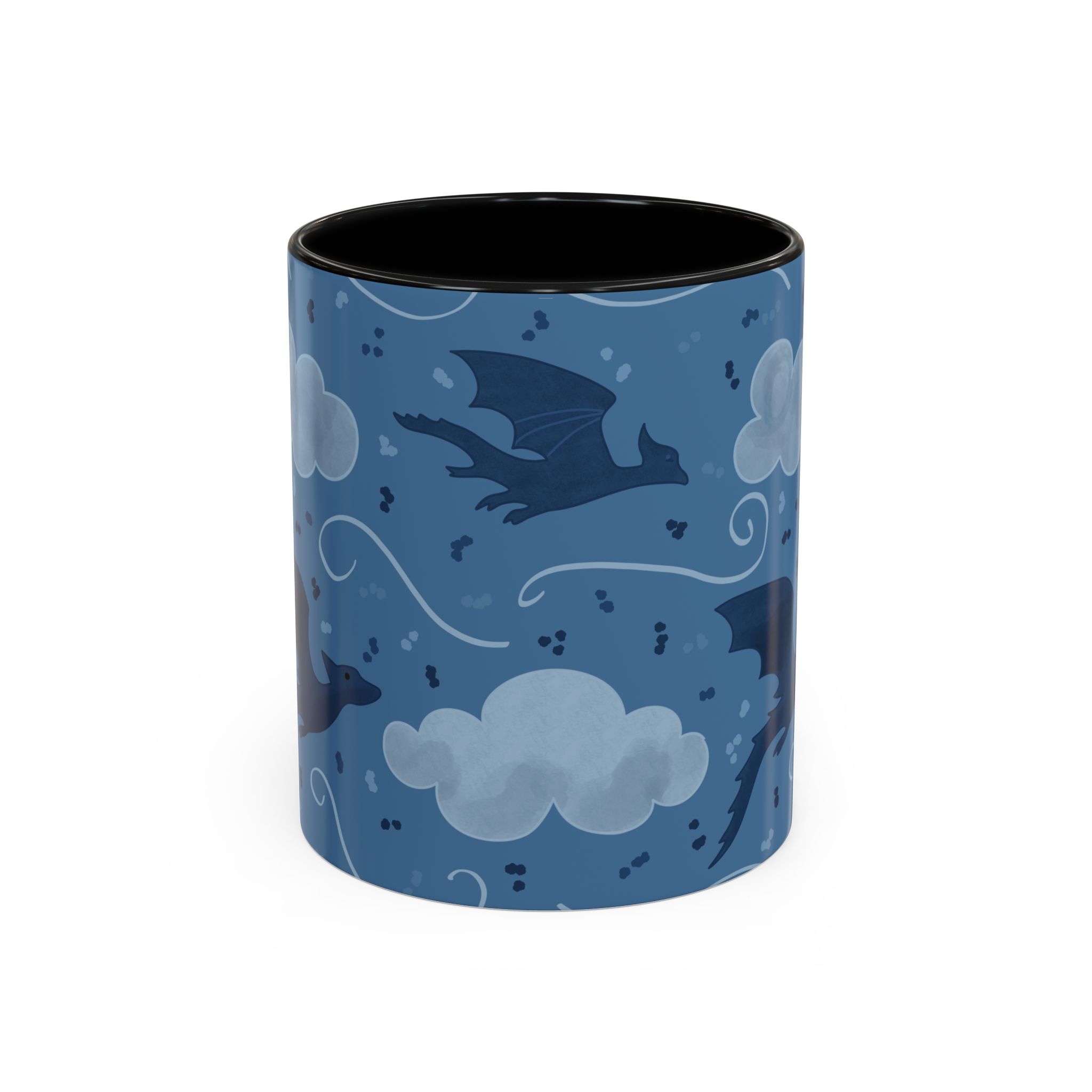 Stormflight Dragon Accent Mug – Fantasy Sky Coffee Cup (11oz / 15oz)