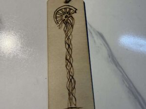 Spinning Thread Bookmark – Hand-Burned Pyrography