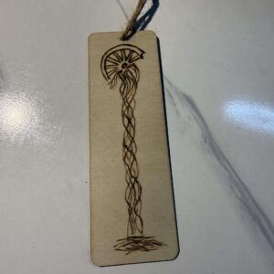 Spinning Thread Bookmark – Hand-Burned Pyrography