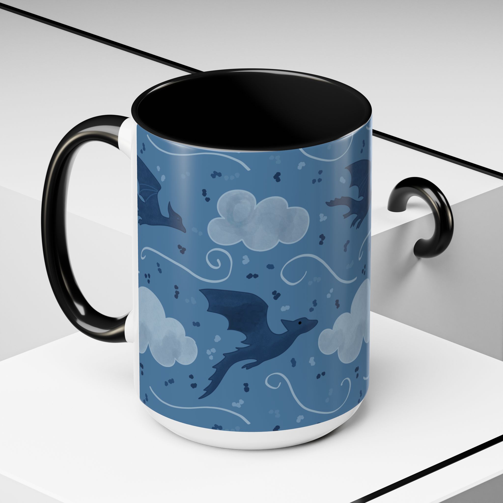 Stormflight Dragon Accent Mug – Fantasy Sky Coffee Cup (11oz / 15oz) - Image 6