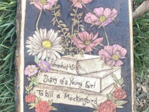 Bloom Between the Lines – Handcrafted Pyrography Art