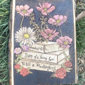 Bloom Between the Lines – Handcrafted Pyrography Art