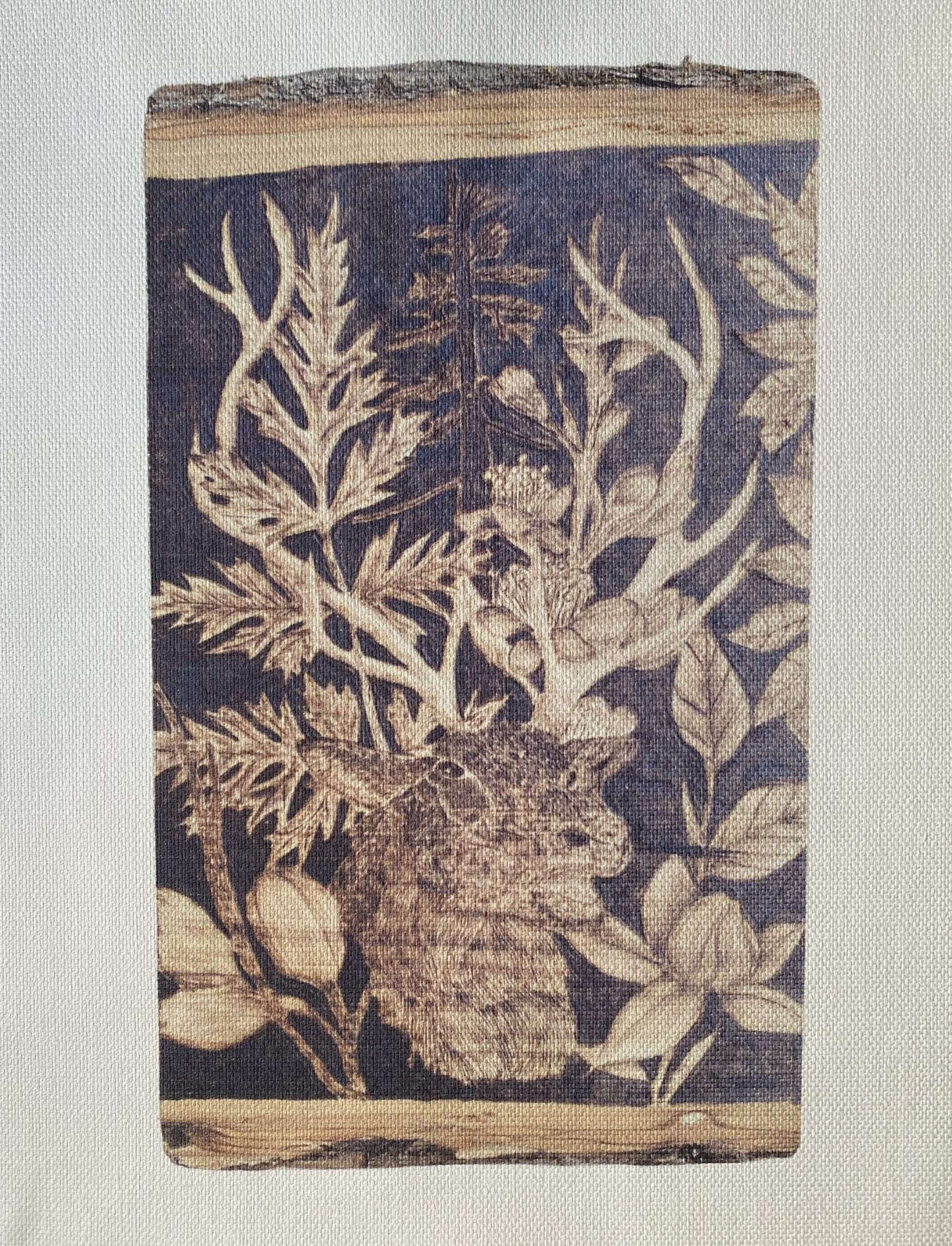The Elk Pyrography Print