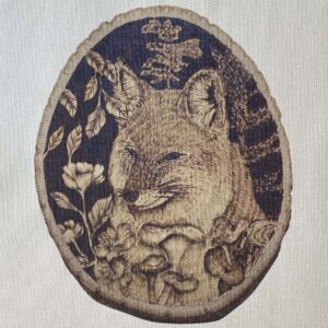Fox Pyrography Print
