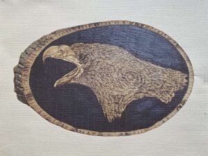 Golden Eagle Pyrography Print