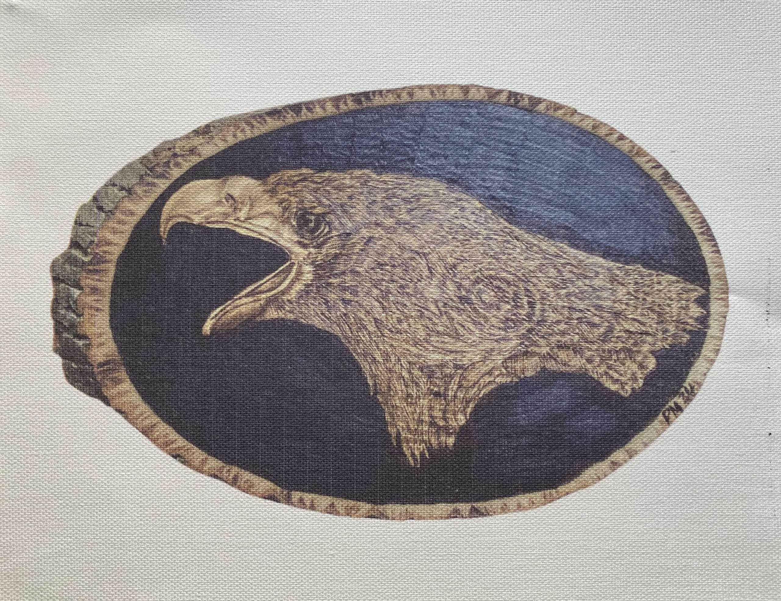 Golden Eagle Pyrography Print