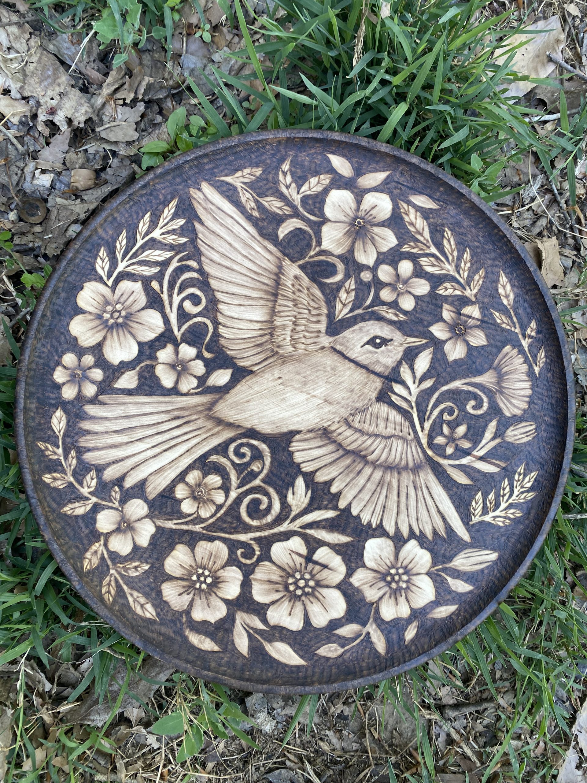Song of Spring – Hand-Burned Plate - Image 2