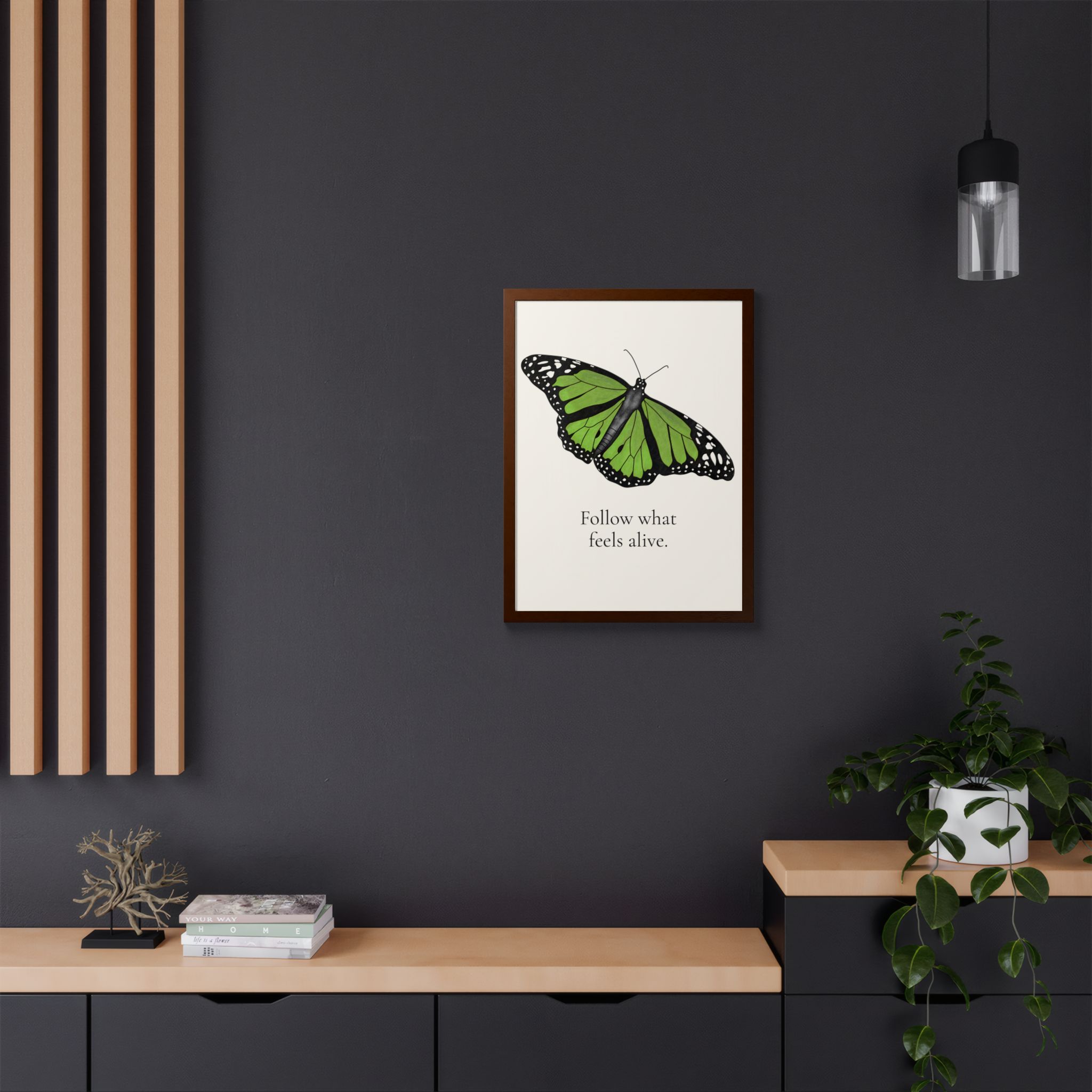 Follow What Feels Alive Monarch Butterfly Framed Poster - Image 12