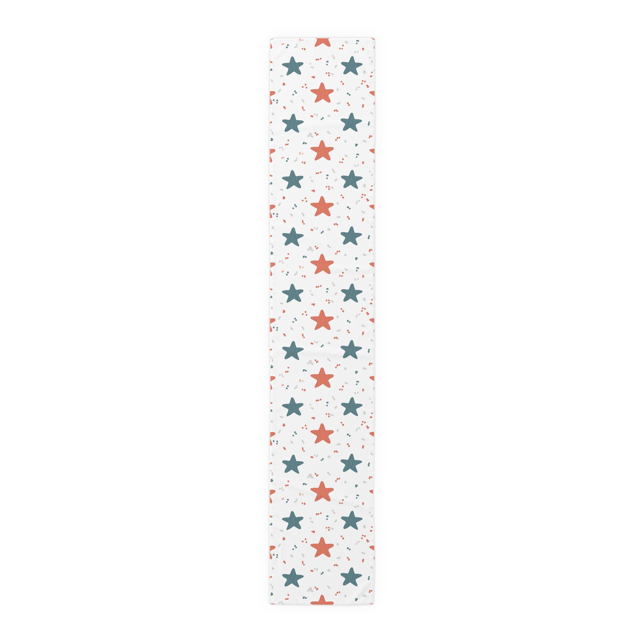 Retro Star Table Runner, Red and Blue Star Pattern, Modern Americana Kitchen Decor, Graphic Dining Table Accent - Image 13