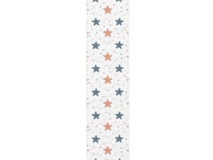 Retro Star Table Runner, Red and Blue Star Pattern, Modern Americana Kitchen Decor, Graphic Dining Table Accent